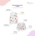MOM'S HOME Baby Unisex Organic Cotton Muslin Jhabla | Pack of 5 | Multicolor (6-12 Months) - Fast Shipping to USA & Canada - Image 6