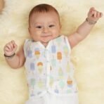 1st Step 100% Soft Muslin Cotton Snap Button Baby Jhabla - Pack of 4 - Set 1-3-6 Months - Fast Shipping to USA & Canada - Image 6