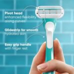 Gillette Venus Women's Venus Skin Love with Skin Essence Razor for Hair Removal - Green, Pack of 3 - Fast Shipping to USA & Canada - Image 6