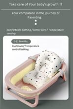 StarAndDaisy Foldable Infant Bath Tub, Collapsible Newborn Toddler Folding Bathing Support Bathtub with Cushion for 0-3 Years Kids (Baby Pink) - Fast Shipping to USA & Canada - Image 6