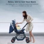 StarAndDaisy Stroller for Boy & Girl 0 to 3 Years / Baby Stroller with Lightweight / Foldable Pram for Baby with 3-Point Safety Harness, Adjustable Backrest, 360? Swivel Wheel, Reversible Handlebar, Extended Mosquito Net (Sigma) - Fast Shipping to USA & Canada - Image 7