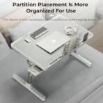 StarAndDaisy Baby Multi-Purpose Laptop/Bed Table with Foldable Legs, Adjustable Height Engineered Wood Lap Table -Black - Fast Shipping to USA & Canada - Image 4