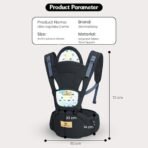 StarAndDaisy 9-in-1 Adjustable Baby Carrier Bag for 0-3 Years for Newborn/Baby Essentials Holder Carrying Bags Boy & Girl/Large Storage & Phone Pocket/New Mom Gifts-Grey - Fast Shipping to USA & Canada - Image 7