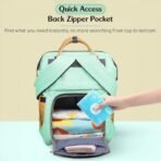 StarAndDaisy Diaper Bag New Born Baby/Maternity Backpack Mother With Back Side Opening,15+ Compartments,Insulated Pockets,Waterproof,Ultra Soft Leatherite Fabric,22Lt Capacity,green,yellow - Fast Shipping to USA & Canada - Image 7