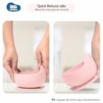 Kids Station 3 Piece BPA-Free Silicone Baby Feeding Set - Baby Bib - Spoon and Bowl - Make Mealtime Fun - Microwave Safe - Unbreakable Eco-Friendly - Organic & Natural (Pink) - Fast Shipping to USA & Canada - Image 6