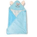 First Kick Baby Blankets Combo Pack of Hooded Fur Wrapper, top Sheet Crib Blanket for Baby Boys and Baby Girls, Pack of 2 Sky Blue Purple - Fast Shipping to USA & Canada - Image 4