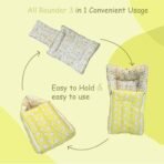 Infantbond Baby Bed with Net & Bedding Set (Sheep Yellow) ? Fast Shipping to USA & Canada - Image 5