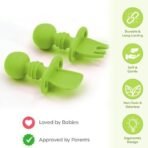 A Baby Cherry - Baby Self Feeding Spoon & Fork || Toddler First Training Utensil Set || Anti-Choke Design - Fast Shipping to USA & Canada - Image 6