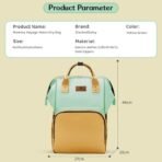 StarAndDaisy Diaper Bag New Born Baby/Maternity Backpack Mother With Back Side Opening,15+ Compartments,Insulated Pockets,Waterproof,Ultra Soft Leatherite Fabric,22Lt Capacity,green,yellow - Fast Shipping to USA & Canada - Image 6