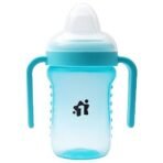 1ST STEP Matte Collection BPA Free Polypropylene Soft Spout Sipper with Twin Handles for Easy Grip - Blue - Fast Shipping to USA & Canada - Image 2