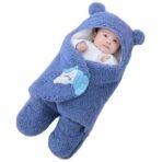 First Kick Baby Blankets New Born Pack of Wearable Hooded Swaddle Wrapper Sleeping Bag for Baby Boys and Baby Girls Pack of 1 (0-6 Months, Turquish Blue) - Fast Shipping to USA & Canada - Image 4