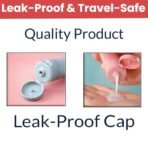 Temperia (3pcs Squeeze Bottles for Toiletries - Travel Essentials Accessories Toiletry Kit for Women & Men - Silicon Travelling Empty Small Containers Organizer for Lotion, Shampoo, Oil - Mix colour - Fast Shipping to USA & Canada - Image 5