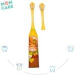 MOM CARE Kids Battery Toothbrush,Advanced Sonic technology,Vibrating Mode, Extra Soft Bristles,3X Efficiency Of Manual, Effective Cleaning Of Your Child?s Teeth, Improving Oral Health Yellow - Fast Shipping to USA & Canada - Image 6