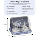 StarAndDaisy Sterilizer for Feeding Bottles | Bottle Sterilizer Machine with Uv Ultraviolet | Baby Bottle Sterilizer & Fast & Effective Sterilization for Nipples & Accessories, Touch Screen & Auto-Off, Kills 99.9% Germs. - Fast Shipping to USA & Canada - Image 3