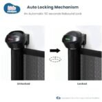 Kids Station Baby Retractable Safety Gate - Gate with Two Way Auto Close - Adjustable Width - Height 90cm or 2.9ft - Expandable to 140cm or 4.6ft (White) - Fast Shipping to USA & Canada - Image 7