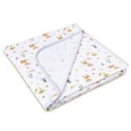 haus & kinder 100% Cotton Reversible Muslin Blanket for Newborn Baby Boy & Girl | Triple Layer Baby Blanket, Soft, Lightweight, Breathable | 0-3 Years | 120x120 cm ? Whimsical Woodland - Fast Shipping to USA & Canada - Image 2