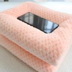 First Kick New Born Super Soft Baby Blanket Wrapper Sheet Cum Baby Blanket for Baby Boys, Baby Girls, Babies (100cm x 80cm, Apricot Peach, Fleece, lightweight ) - Fast Shipping to USA & Canada - Image 3