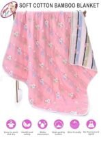 MOM CARE Muslin Blanket For Newborn Cotton Organic Extra Soft Swaddles Burp Cloth & Bath Towel Ideal For 0-24 Months Peach (Pack Of 1), 500 Tc - Fast Shipping to USA & Canada - Image 5