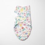 Haus & Kinder 100% Cotton Baby Swaddle Wrap for Newborn | Adjustable Easywrap Swaddle Blanket for 0-3 Months | Disty Floral - Fast Shipping to USA & Canada - Image 2