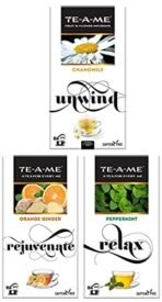 TE-A-ME Chamomile Infusion Tea, 25 Infusion Tea Bags (2 Flavored Bags Free) - Orange Ginger Herbal Infusion Tea, Pack of 25 Tea Bags - Peppermint Infusion, 25 Tea Bags (3 Flavored Bags Free) - Fast Shipping to USA & Canada - Image 2