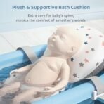 StarAndDaisy Bath Tub for Baby 0-5 Years, Newborn Baby Folding Bath Tub for Kids 0-3 Years, Girls & Boys with Cushion and Soap Tray, Space Saving Design, Easy to Store, Sky Blue - Fast Shipping to USA & Canada - Image 7