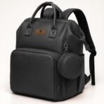 StarAndDaisy Diaper Bag/Maternity Bags for Mothers/Mom with Multi Compartments, Insulated Bottle Pockets, Waterproof, Ultra Vegan Leather, 30L capacity, Light weight - Black - Fast Shipping to USA & Canada - Image 2