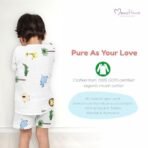 MOM'S HOME Organic Muslin Baby Jhabla Set | Unisex Cotton Vest | Pack of 5 | 3?6 Months | Soft, Breathable, Summery Prints - Fast Shipping to USA & Canada - Image 6