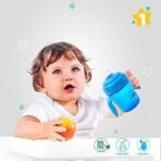 1ST STEP 150ml Birdie BPA Free Non-Spill Interchangeable Sipper/Sippy Cup with Soft Silicone Spout and Straw (Blue) - Fast Shipping to USA & Canada - Image 6