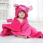 First Kick Fleece New Born Baby Blanket Pack of Super Soft Bathrobe Baby Wrapper Cum Baby Bath Towel For Baby Boys, Baby Girls, Babies (80Cm X 80Cm, 0-6 Months Lightweight (Pink) - Fast Shipping to USA & Canada - Image 4