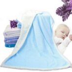 First Kick New Born Super Soft Baby Blanket Wrapper Sheet Cum Baby Blanket for Baby Boys, Baby Girls, Babies (100cm x 80cm, Sky Blue, Fleece, lightweight) - Fast Shipping to USA & Canada - Image 4