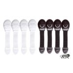 Kids Station Furniture Safety Locks for Kids, Pack of 4 Brown + 4 White, Made in India Child Safety, Locks for Drawers, Cabinets, Fridge, Cupboard Lock, Strong and Adhesive Safety Locks - Fast Shipping to USA & Canada - Image 2