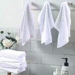 MOM CARE Cotton Face Towel Soft Reusable Hankies Napkins for Newborn Baby Toddlers Kids Adults Pack of 12, White - Fast Shipping to USA & Canada - Image 4