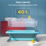 StarAndDaisy Baby Bathtub for 0-5 Years/Foldable Bathtub for Kids with Space-Saving Design, Newborn Baby Folding Bath Tub for Boys & Girls with Soap Tray, Easy to Store (BT-Blue) - Fast Shipping to USA & Canada - Image 3