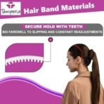 TEMPERIA (3 pcs) Hair Band For Girls Women & Kids - Stylish & Fancy Hairband Headband Cute Accessories - 1 Red, 1 Black, 1 White - Fast Shipping to USA & Canada - Image 5