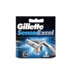 Gillette Sensorexcel Refill Razor Blade Cartridges - Men, 1 Count (5 Count(Pack Of 1)), White - Fast Shipping to USA & Canada