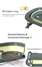 StarAndDaisy Foldable Infant Bath Tub with Smart Temperature Indication Meter, Collapsible Newborn Toddler Folding Bathing Support Bathtub with Soft Cushion for 0-3 Years Baby (Green) - Fast Shipping to USA & Canada - Image 7