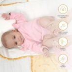 Tidy Sleep Baby Portable Diaper Changing Mat - Waterproof, Foldable Travel Mat with Storage Pockets & Soft Padding Pillow-Easy-to-Carry Changing Station Organizer for Newborns & Toddlers (Golden Petals) - Fast Shipping to USA & Canada - Image 3