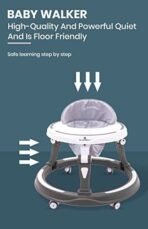 StarAndDaisy Baby Walkers 6-24 Month Boy & Girl / 360? Walker for Kids 1 Years with Multi Adjustable Height/Multi-Function Baby Walker with Anti-Rollover - (Grey) - Fast Shipping to USA & Canada - Image 6