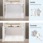 A Baby Cherry - Baby Saftey Gate Retractable | Stairs & Pet Safety | Wide Mesh Gate 33" Tall | Expandable 55" | Indoor/Outdoor, Childproof Auto Lock (White) - Fast Shipping to USA & Canada - Image 3