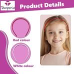 TEMPERIA (3 pcs) Hair Band For Girls Women & Kids - Stylish & Fancy Hairband Headband Cute Accessories - 1 Red, 1 Black, 1 White - Fast Shipping to USA & Canada - Image 3