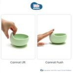 Kids Station 2 Piece BPA-Free Silicone Baby Feeding Set - Bowl - Spoon - Make Mealtime Fun and Easy for Your Little One - Tableware Meal Utensils for Kids with Suction - Microwave Friendly (Green) - Fast Shipping to USA & Canada - Image 5