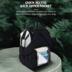 StarAndDaisy Diaper Bags for Mom/Maternity Bags for Mother and Baby with Multi Compartments, Insulated Bottle Pockets, Waterproof, 30L capacity - Black Grey - Fast Shipping to USA & Canada - Image 5