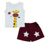 Infantbond Sleeveless Cotton Set (12-18M, Giraffe) ? Fast Shipping to USA & Canada