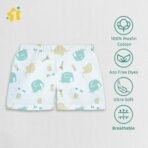 1ST STEP 100% Soft Muslin Cotton Baby Shorts - Pack of 4 - Fast Shipping to USA & Canada - Image 4