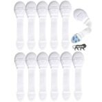 Kids Station Baby Safety Adjustable Cabinet Drawer Locks Straps|Strong & Adhesive Child/Toddler/Infants Safety Locks For Drawers, Cabinets, Fridge & Cupboard|Baby Proofing Product|Pack Of 12|White - Fast Shipping to USA & Canada - Image 2