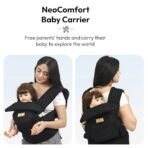StarAndDaisy Baby Carrier with Adjustable Height and Waist Strap, M-Shaped Hip Seat Design, Storage Pocket, Breathable Fabric, Comfortable Baby Carrier for Newborns, Infants & Toddlers -Black - Fast Shipping to USA & Canada - Image 3