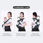 StarAndDaisy 9-in-1 Adjustable Baby Carrier Bag for 0-3 Years for Newborn/Baby Essentials Holder Carrying Bags Boy & Girl/Large Storage & Phone Pocket/New Mom Gifts-Grey - Fast Shipping to USA & Canada - Image 6
