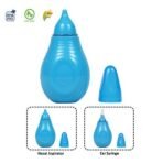 1st Step Baby Nose Cleaner/Nasal Vacuum Sucker Mucus Snot Aspirator with Ear Syringe (Blue) - Fast Shipping to USA & Canada - Image 3