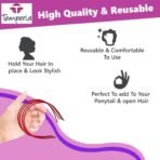 TEMPERIA (3 pcs) Hair Band For Girls Women & Kids - Stylish & Fancy Hairband Headband Cute Accessories - 1 Red, 1 Black, 1 White - Fast Shipping to USA & Canada - Image 4