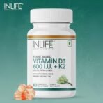 INLIFE Plant Based Vitamin D3 K2 with Coconut Oil - 60 Capsules - Fast Shipping to USA & Canada - Image 5